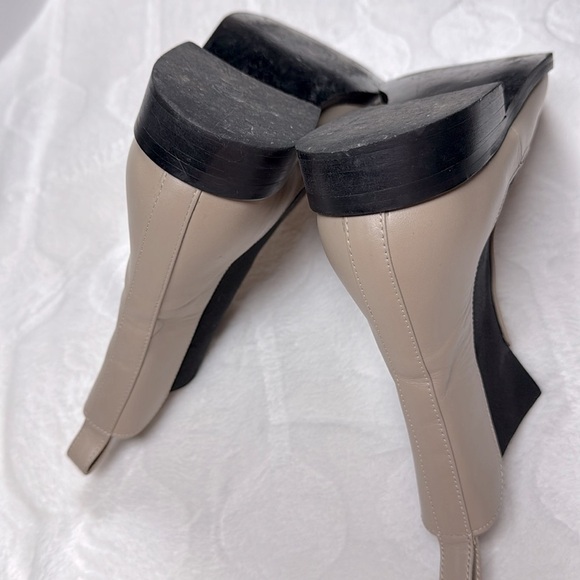 Everlane Womens Italian Leather Chelsea Boots Tan Black Square Toe Ankle Size 9 - Picture 9 of 11